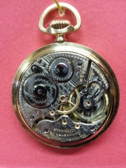 inside back watch face of a Hamilton #79